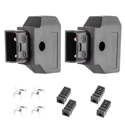 FOMITO (2pcs) D-tap Plug Male DIY for DSLR Rig Power Cable V-Mount Anton Battery (Black)