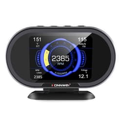 KONNWEI KW206 Car OBD2 HUD Digital Meter Gauge All in One Automotive Trip Computer Smart OBD Speedometer Water Temperature Fuel Pressure Tester for All 2003 and Newer Cars