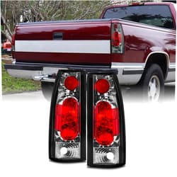 AKKON - For Chevy C/K C10 Tahoe GMC Jimmy Sierra Suburban Yukon Pickup Truck Chrome Clear Tail Lights Brake Lamps