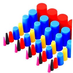 smseace 40Pack Rubber Plugs 8-Sizes Silicone Rubber Tapered Plug Kit 1/16 Inch to 5/8 Inch High Temp Silicone Rubber Plug for Coating, Hole Plugs, Painting Protection Silicone Rubber Stopper Plug