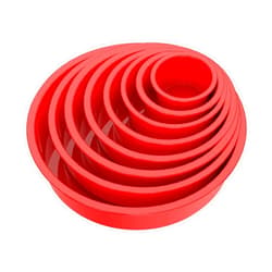 SILIVO 8-Piece Silicone Cake Pans Sets for Baking - Nonstick Silicone Round Cake Molds for Layer Cakes, Rainbow Cakes and Tiered Cakes - 3/4/5/6/7/8/9/10 inch