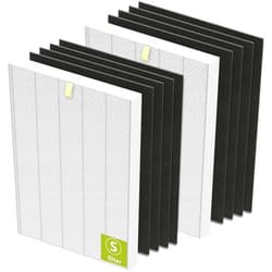 Colorfullife C545 Replacement Filter S Compatible with Winix C545 Air Purifier, Replaces Parts 1712-0096-00 and 2522-0058-00, 2 Pack H13 True HEPA Filter + 8 Activated Carbon Filters