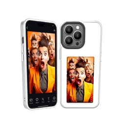 Viyivwine Smart Ink Screen Phone Case DIY Display Imaging,Anti-Drop TPU Rubber DIY Ink Phone Case,NFC Ink Phone Case with Picture Screen,E-Ink Phone Case Compatible with iPhone 15 Pro Max (White)