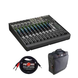 Mackie 1402VLZ4 14-Channel Compact Mixer with G-MIXERBAG-1515 Padded Nylon Mixer/Equipment Bag & PB-S3410 3.5 mm Stereo Breakout Cable, 10 feet Bundle