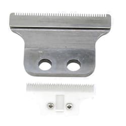 XSPANDER Adjustable 2 Hole Double Wide Trimmer Replacement Blade for Wahl Detailer #8290 5 Star Razor Edger #8051 G-Whiz #8986 Sterling Definitions #8085(Ceramic + Sliver Blade)