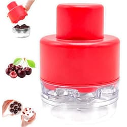CEHNCEH Cherry Pitter Multiple, Push Type Cherry Corer Multiple, Kitchen Cherry Jam 7 Holes Multi Pitter Tool, 7-in-1 Cherry Seed Remover Quick Portable Cherry Pitting Tool