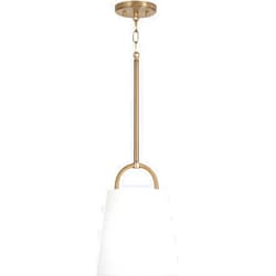 Capital Lighting Brody - 1 Light Pendant in Minimalist Style-13.75 Inches Tall and 10 Inches Wide-Aged Brass Finish -Traditional Insta