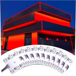 Wixure WIXUER® RGB RGBW RGBCW Diffuse Reflection Square Lamp Module Lights 24V 6 LEDs 7070 24V-RGBW 4000K Non-Waterproof Excluding Controllers, Transformers, and Accessories