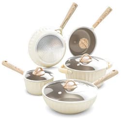 Wodillo Pots and Pans Set Nonstick,9 Pcs Cookware Sets,Non Stick Induction Cookware Kitchen Cooking Set w/Frying Pans & Saucepans,Dishwasher Safe