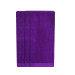 The Holy South Fingertip Hand Towel | Absorbent |11x18 | Terry Velour Premium Washcloths, Bathroom use, 100% Cotton, Face, fingertip, Soft, Guest Towels (Pack of 4) (4, Purple)