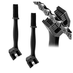 Ziciner 2 PCS Motorcycle Bicycle Chain Brush, Chain & Wheel Cleaning Tool, Crankset Chain & Gears Cleaner, Bicycle Chain Washer for Mountain Bike Motorcycle Chain (Black)