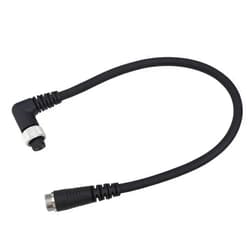 CRIDENG L-Shape Battery Power Cord, Power Cord Compatible For Daiwa For Elbow 2 Holes Electric Fishing Reel Battery Power Connection Line, Battery Power Cord For Dawa Shimanos (0.45m)