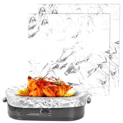 LUMIMITUAN YOUMII 2 Pack Disposable foil Electric Roaster Liners- Fits 14-26 Qt Roasters - Oven Drip Pan Tray for Baking, Roasting, Grilling & Cooking