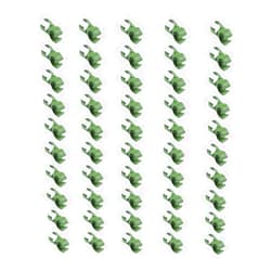 Bykswil 50Pcs 11mm Universal Buckle Adjustable Plant Trellis Connector Clip Green Climbing Vine Connector Bracket Parts Greenhouse Flower Fastener Buckle