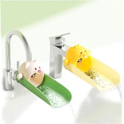 EASICUTI 2 Pack Faucet Extender for Toddlers, Kids Sink Extender for Bathtub Bathroom, Kitchen, Food Grade Silicone Faucet Extension, Baby Hand Washing Water Spout Extender Fits Standard & Gooseneck Faucet