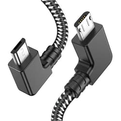 Wondrux Compatible 1FT 90 Degree Micro USB to Type C Phone Tablet OTG Data Cable Right Angle Connector Wire Cord DJI Spark, Mavic Pro, Platinum, Air, 2 Pro, Zoom Remote Controller Accessories (1 Pack)