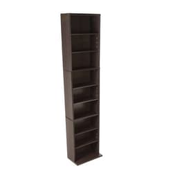 Atlantic Summit Media Storage Cabinet – Protects & Organizes Prized Music, Movie, Video Games or Memorabilia Collections, PN 74735727 in Espresso