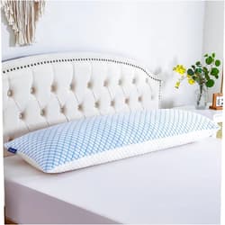 Gehannah Body Pillow for Adults - Shredded Memory Foam & Zippered Cooling Cover - Long Pillow for Sleeping - Bed Pillows for Side Sleeper