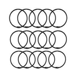 VBHHY Loose Leaf Binder Rings 2-Inch（15 Pack） Office Book Rings, Nickel Plated Steel Binder Rings, Key Rings, Metal Book Rings,Black