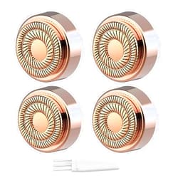 Innobeaut Women's Facial Hair Remover Replacment Heads Generation 2 Double Halo Perfect for Finishing Touch Flawless Gen 2 Facial Hair Removal,18K Gold-Plated 4-pc Pack