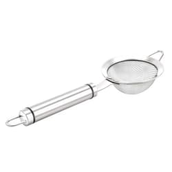 Adjaso 3.3inch 304 Stainless Steel Fine Mesh Strainer for Kitchen, Colander-Skimmer with Handle, Metal Sieves Sifters