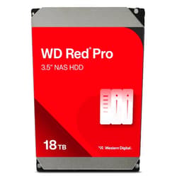 Western Digital 18TB WD Red Pro NAS Internal Hard Drive HDD - 7200 RPM, SATA 6 Gb/s, CMR, 512 MB Cache, 3.5