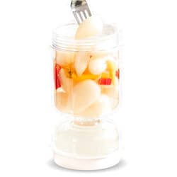 Karlak Pickle and Olive Hourglass Jar with Strainer Flip for Pickle Juice Separator from Wet and Dry Food Storage Container of Pickles/Olive/Gherkin/Jalap