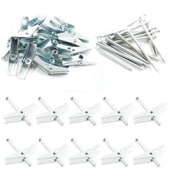 Uenhoy 20 Pcs M6 Toggle Bolts and Wing Nuts Kit, Heavy Duty Wall Anchors and Screw Bolts for Hanging Items on Drywall - 1/4