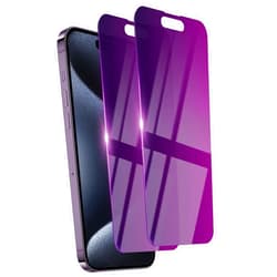 Ifaeveus 2 Pack Privacy Screen Protector for iPhone 15 Pro Max Tempered Glass for 15 ProMax 6.7inch Private Saver Anti-Spy Anti-Blue Light Eye Protection Anti-Scratch Full Coverage