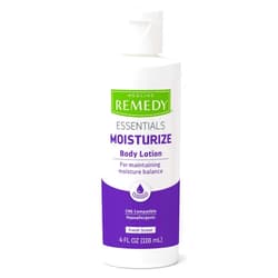 Medline Remedy Essentials Moisturizing Body Lotion (4 oz Bottle), 48 Count, Fresh Scent, Hydrating, Non-Greasy, For Dry Skin, Hypoallergenic, Men, Women, Elderly