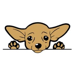 SSND Cute Chihuahua Dog Vinyl Decal Sticker |Color| 6.5 Inch SSND1071