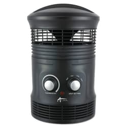 Alera HEFF360B 750W 8 in. x 8 in. x 12 in. 360-Degree Circular Fan Forced Heater - Black