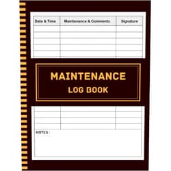 OUTMAZIIRT. Maintenance Log Book: Equipment Maintenance Log Book / Repairs And Maintenance Record Book