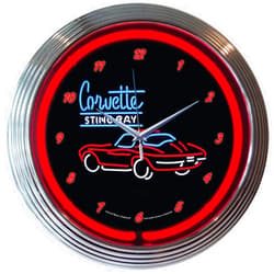 Neonetics Corvette C2 Stingray Neon Wall Clock, 15-Inch