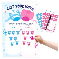 JellyPanda Revelacion De Sexo De bebe,Boy or Girl Gender Reveal Games for guests,Supply Gender Reveal Voting Board as Gender Reveal Decorations for Baby Gender Reveal Ideas Party
