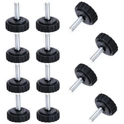 Aruicheng Furniture Levelers 12 PCS Furniture Feet Screw in Threaded Leveling Feet Furniture Leveling Feet Adjustable Leg Levelers for Table Chair Desk Sofa Black