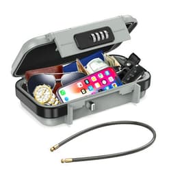 AMIR Portable Safe Box, Newest Combination Security Case LockBox with Code, Waterproof Anti-Theft Mini Travel Safe Box with Removable Chain, Security Box for Home,Office