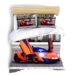 SHOMPE Kids Sports Car Duvet Cover Sets Queen Size,3 Piece Race Car Bedding Sets with Pillowcases for Teens Boys Girls Bedroom Decor,NO Comforter