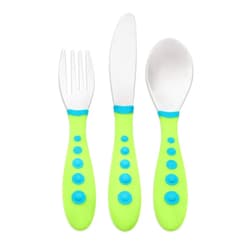 NUK First Essentials Kiddy Cutlery in Assorted Colors, Colors may vary (Pack of 3)