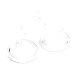 Boon Nursh Silicone Sippy Cup Lid - Convertible Transitional Sippy Spouts for Nursh Baby Bottles - Sippy Cup Lids for Babies - Baby Feeding Supplies - Ages 6 Months and Up - 3 Count