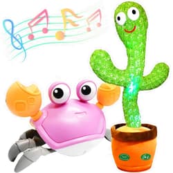 Pbooo Interactive Dancing Cactus and Crawling Baby Toy Set - Perfect for Fun and Development