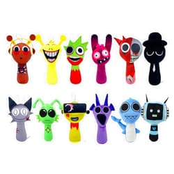 Super JAKES Sprunki Plush, Sprunki Game Plush Toys,Soft Stuffed Animal Pillow Figure Doll Christmas Birthday Gifts for Adult Kids (12PCS-B)