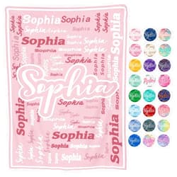 GiftDIYIdea Custom Blanket, Personalized Blanket, Customize Blankets Baby Name for Baby Boys Girls Men Women