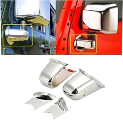 SanguineSunny Sunny ABS Chrome Plated Side Mirror Arm Covers Trim for 2007-2015 Wrangler JK