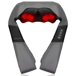 Nekteck Shiatsu Neck and Back Massager with Soothing Heat, Shoulder Massager for Pain Relief Deep Tissue, Electric 3D Kneading Massage Tools for Leg Body Muscle, Corded Power, Gifts for Him Her