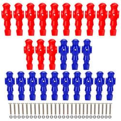 Marsrut 26PCS Foosball Men, Soccer Player Set - Plastic Replacement Parts for Football Table (13 Red, 13 Blue)