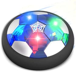 Toyk Hover Ball Toy, Air Power Floating Hover Soccer with LED Light & Soft Foam Bumper, Kids Training Ball Indoor Outdoor Game, Birthday Gifts for Age 3-10 Boys & Girls