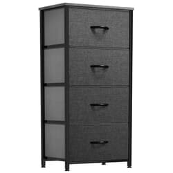 YITAHOME Storage Tower with 4 Drawers - Fabric Dresser, Organizer Unit for Bedroom, Living Room, Closets & Nursery - Sturdy Steel Frame, Easy Pull Fabric Bins & Wooden Top