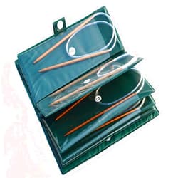 SWEEGICC 11sizes 16 inch(40cm) Carbonized Bamboo Circular Knitting Needles in case 1.5mm-5.0mm
