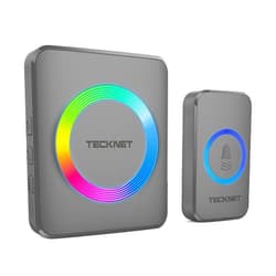 TECKNET Wireless Doorbells for Home, IP65 Waterproof 1,970Ft 120dB Door Bell Ringer Wireless for Classroom with 60 Chimes & 5 Volume Levels, RGB Flash